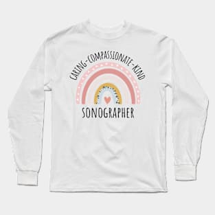 Sonographer Pastel Rainbow Long Sleeve T-Shirt